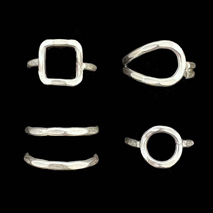 R4 - Anillas abiertas martilladas para venta al por mayor de Anantara