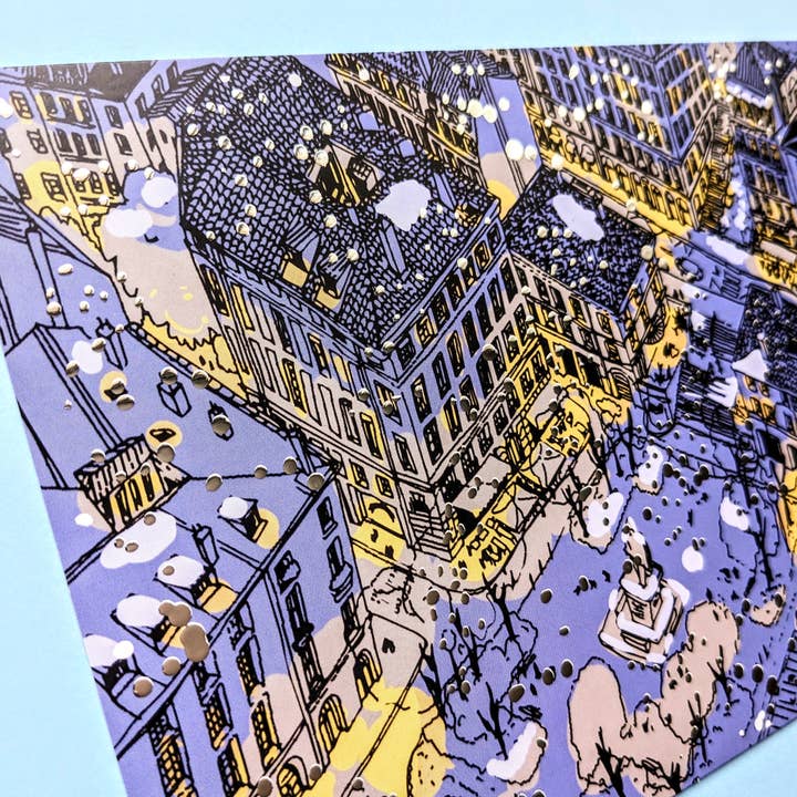 EMILIE ETTORI ILLUSTRATION - Wholesale Art Print - Sathonay under the snow3