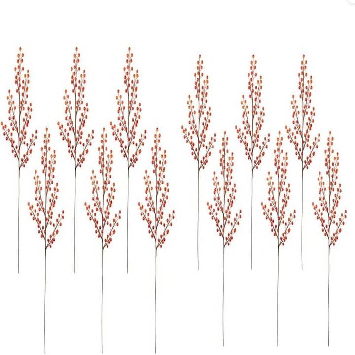 4-Pack 10-Inch Berry Picks – Assorted Faux Fruit Accents for for wholesale by Larksilk