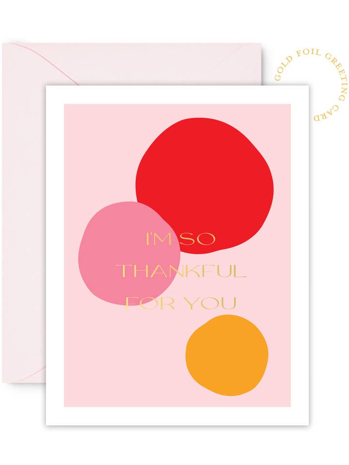 Thankful for You Colorful Thank You Card for wholesale by Sublime & Co.