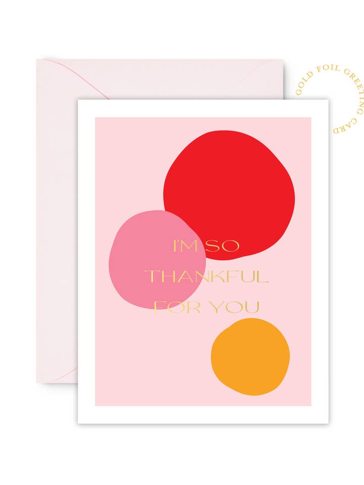 Thankful for You Colorful Thank You Card for wholesale by Sublime & Co.