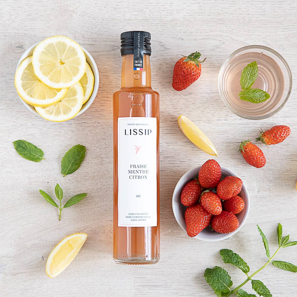 Lissip - Wholesale Cocktail Mix/Syrup - Strawberry Mint Lemon Syrup - 25cl2