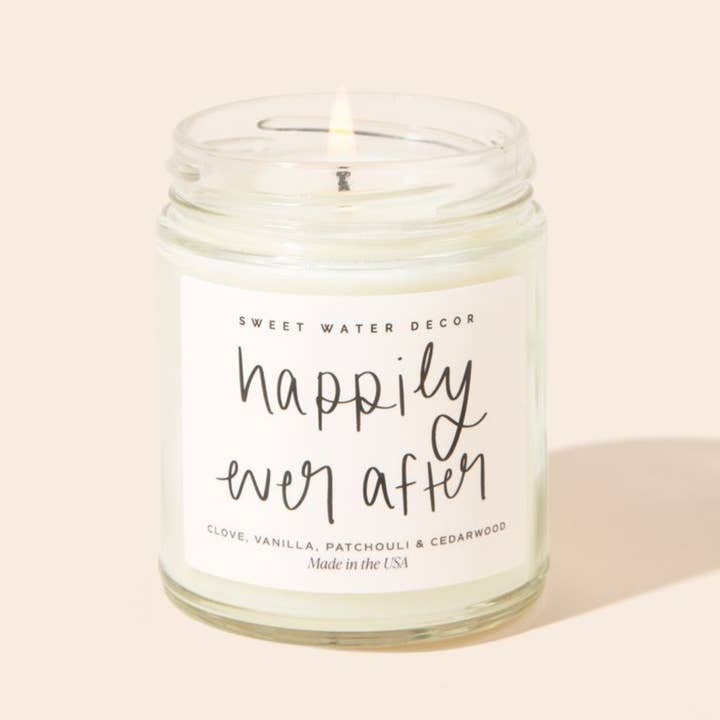 Sweet Water Decor - Wholesale Jar/Filled Candle - Happily Ever After 9 oz Soy Candle - Home Decor & Gifts1