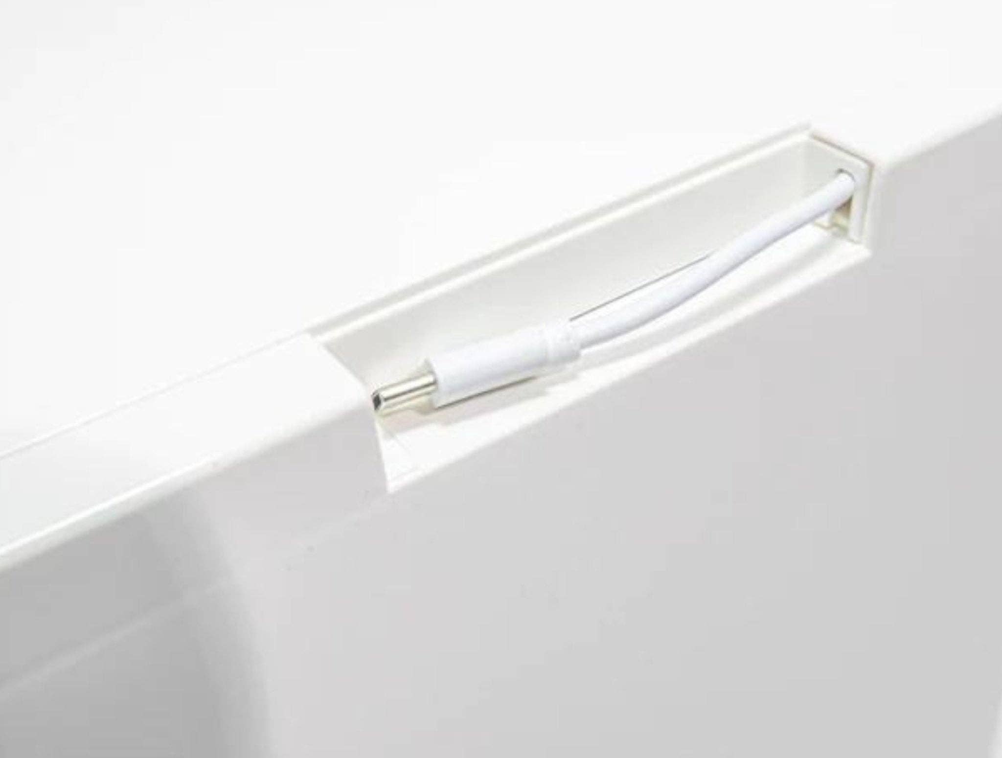 The Sneaker Laundry – wholesale Shoe rack – 2-pack | Powered LED Drop Front Shoe Box | WHITE2