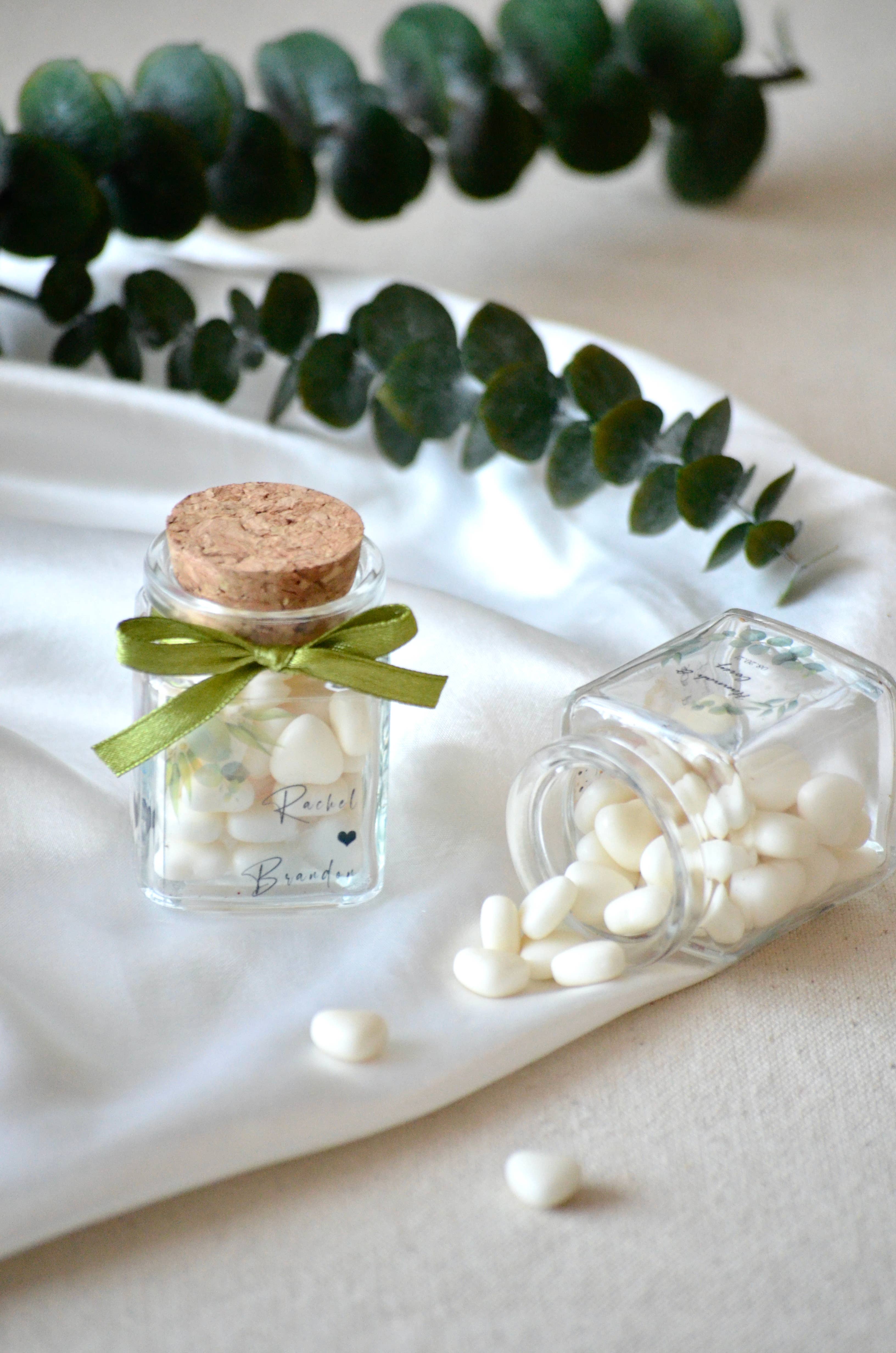 Uniq Favors - Wholesale Party gift - Heart-Shaped Candy Glass Bottle Favors, Wedding Candy Favors6