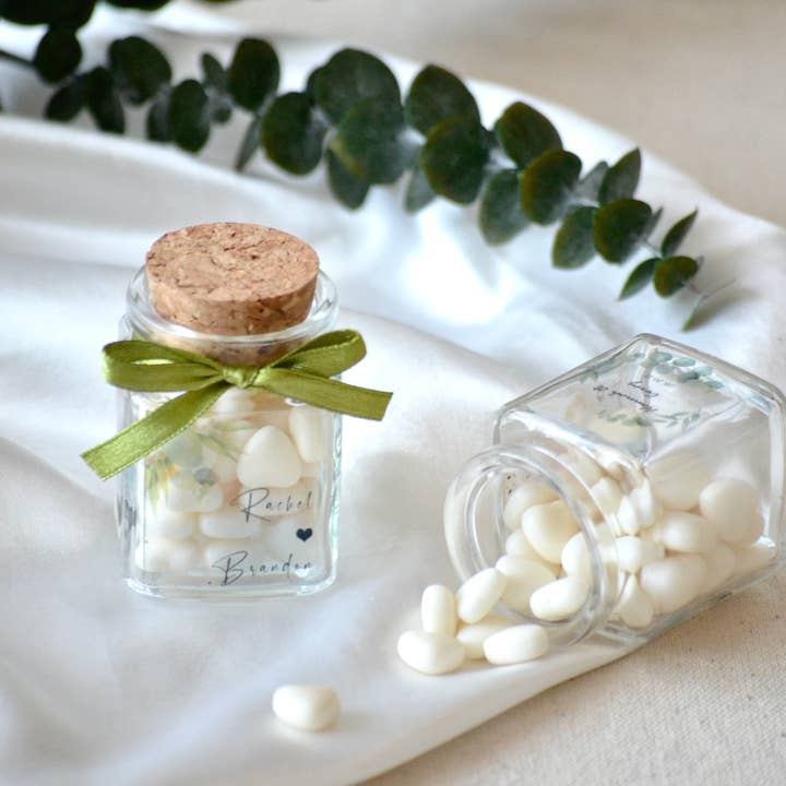 Uniq Favors - Wholesale Party gift - Heart-Shaped Candy Glass Bottle Favors, Wedding Candy Favors6