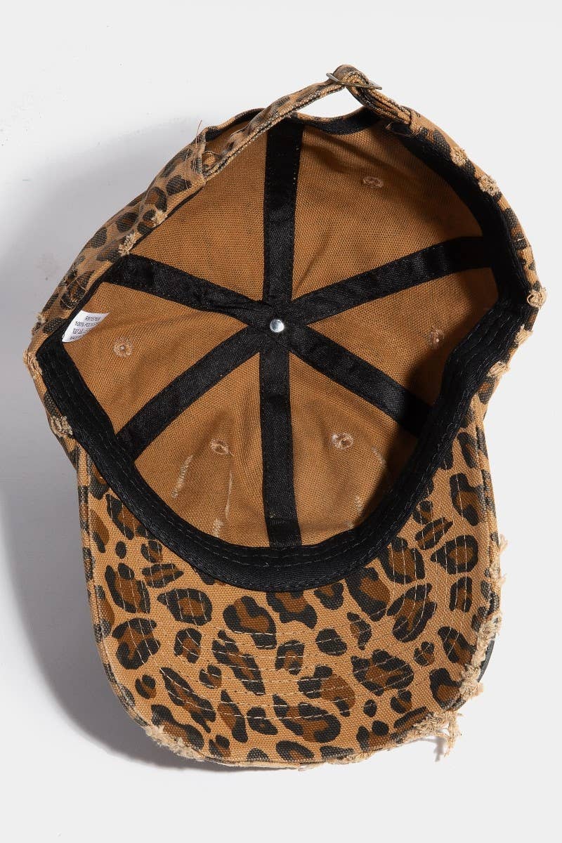 Collections by Fame Accessories - Wholesale Baseball Cap - Women's - Leopard Print Baseball Cap1