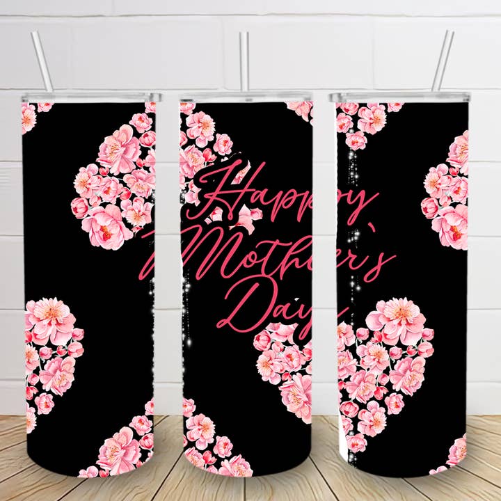 Mors Dag Tumbler, Flower Tumbler, Mors Dag for engroshandel hos Dm Crafting