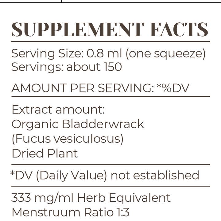 Garden Organics - Wholesale Tincture - Bladderwrack Tincture3