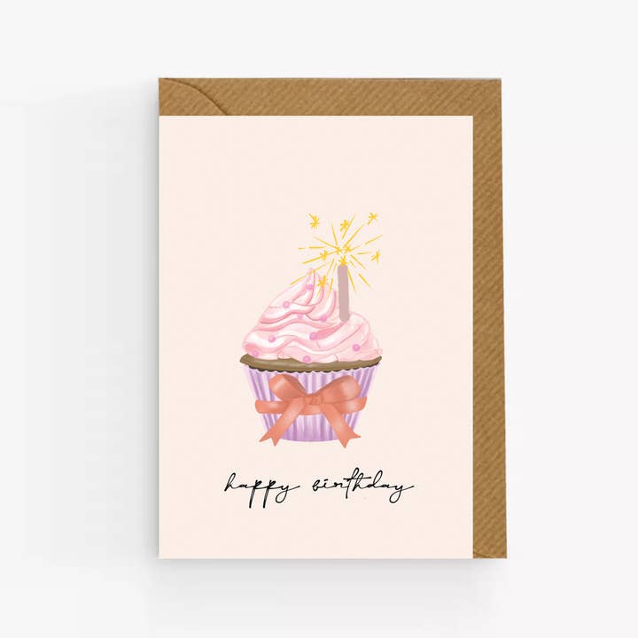 Cupcake Birthday Card for wholesale by Moonbean Designs