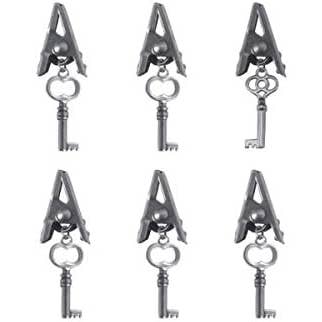 Factory Direct Craft – wholesale Decorative tabletop object – Alligator Clips with attached Mini Skeleton Keys (Pack of 6)2