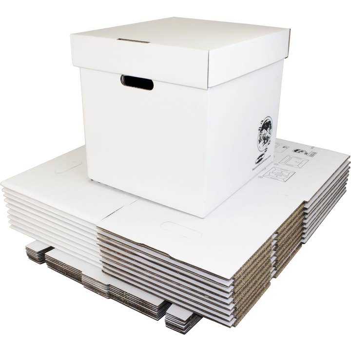 Square Deal Recordings & Supplies - Wholesale Storage Bin - Cardboard 12" Heavy Duty Record Storage Box - Holds Up To 90