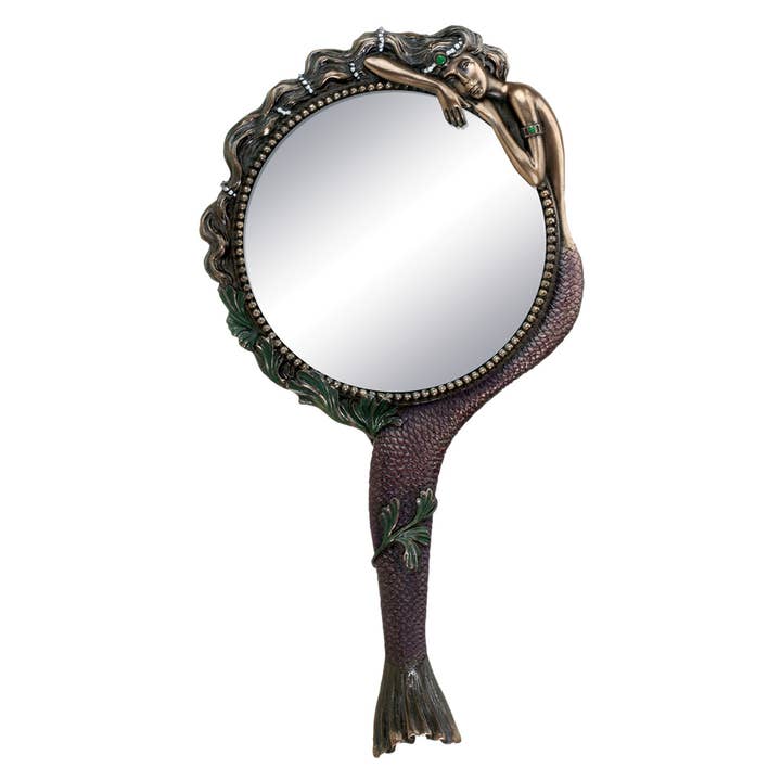Pacific Trading - Wholesale Makeup Mirror - Y7670 Mermaid Decorative Hand Mirror