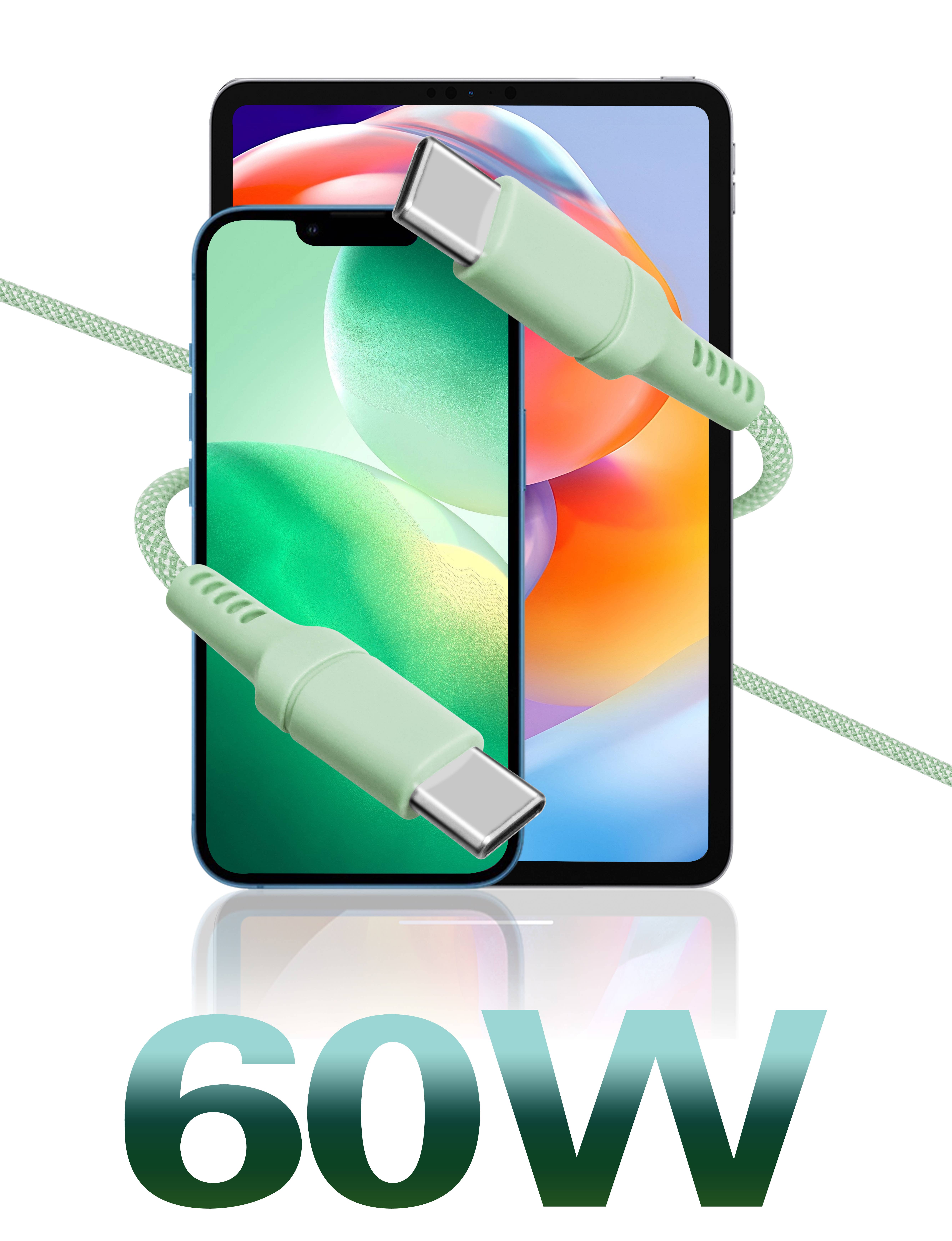 LAX Gadgets – wholesale Charging cable – Fast Charging USB-C to USB-C  60W Cables -4ft Retail Pack8