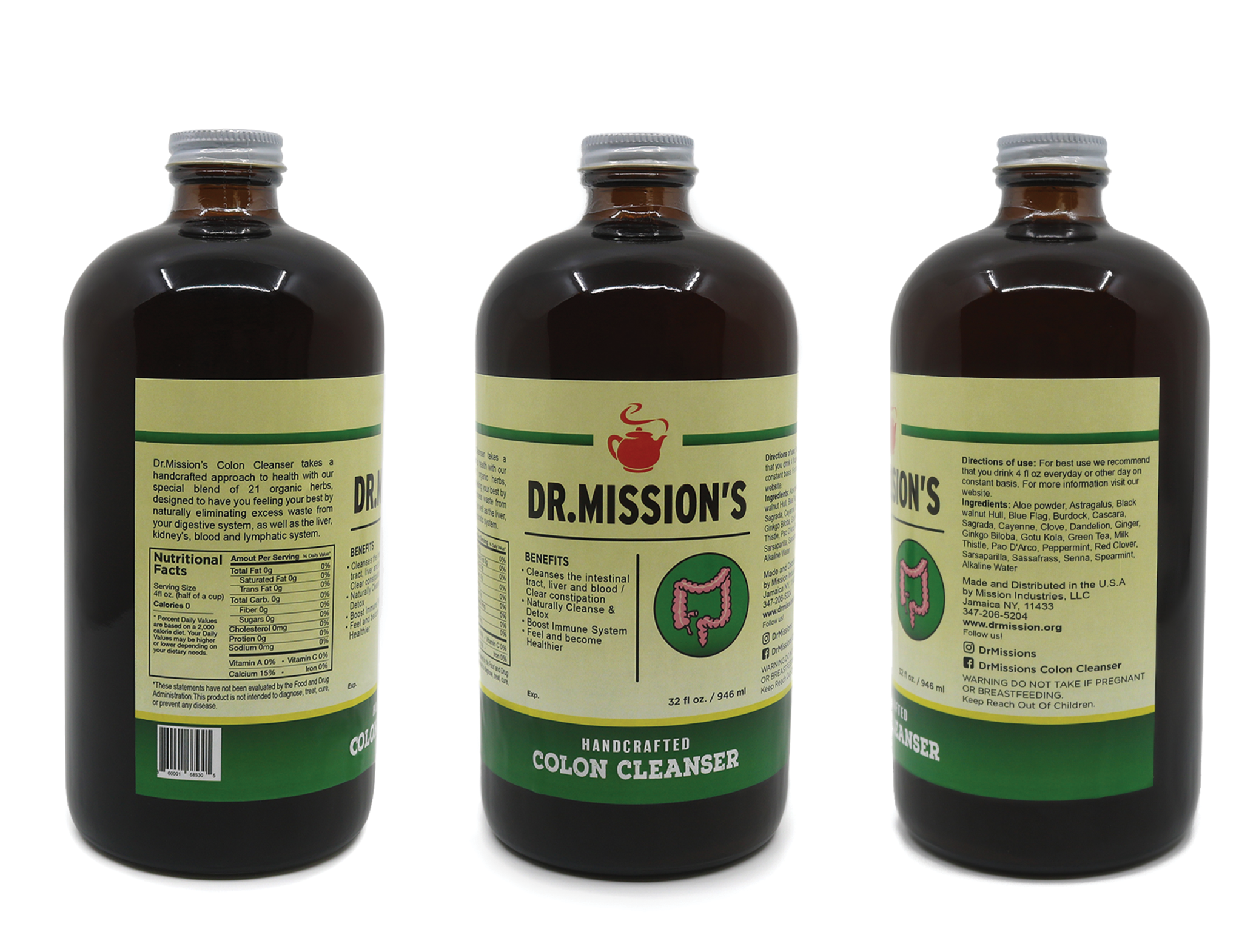 Life Gardening Tools - Venta al por mayor Suplementos/vitaminas para beber - Limpiador de Colon Dr. Mission 32oz3