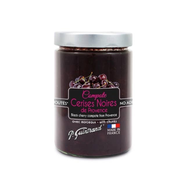 CONSERVES GUINTRAND – Geleia por atacado – Compota de cereja preta PG 580 ml - sem açúcares adicionados0