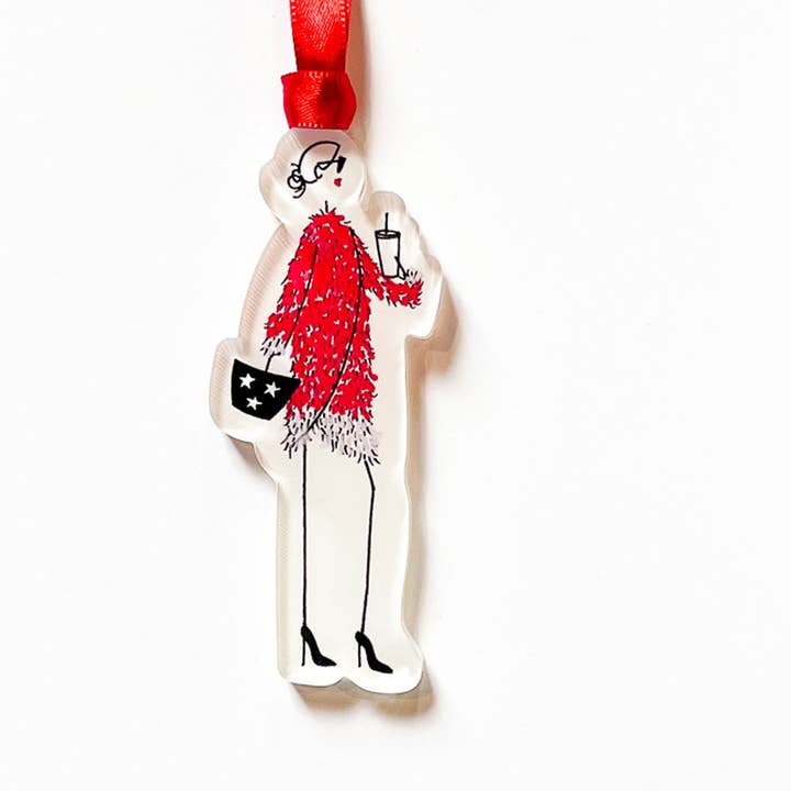 "HIGH STYLE: FRINGE DRESS" Ornament for wholesale by LO in LONDON®