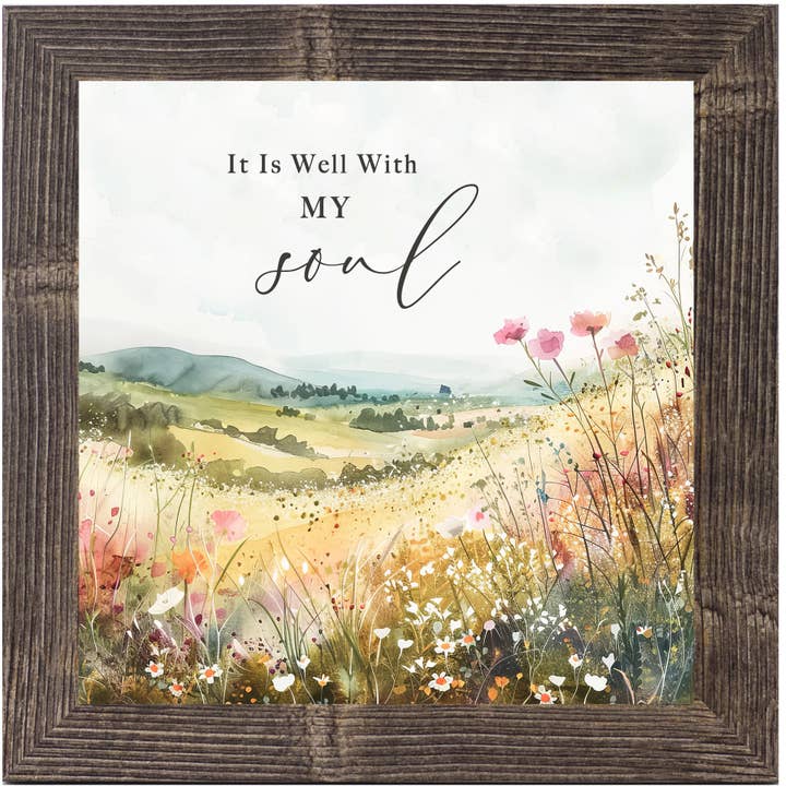 It is Well With My Soul Floral Flower Inspirational Art Sig for wholesale by Summer Snow Art