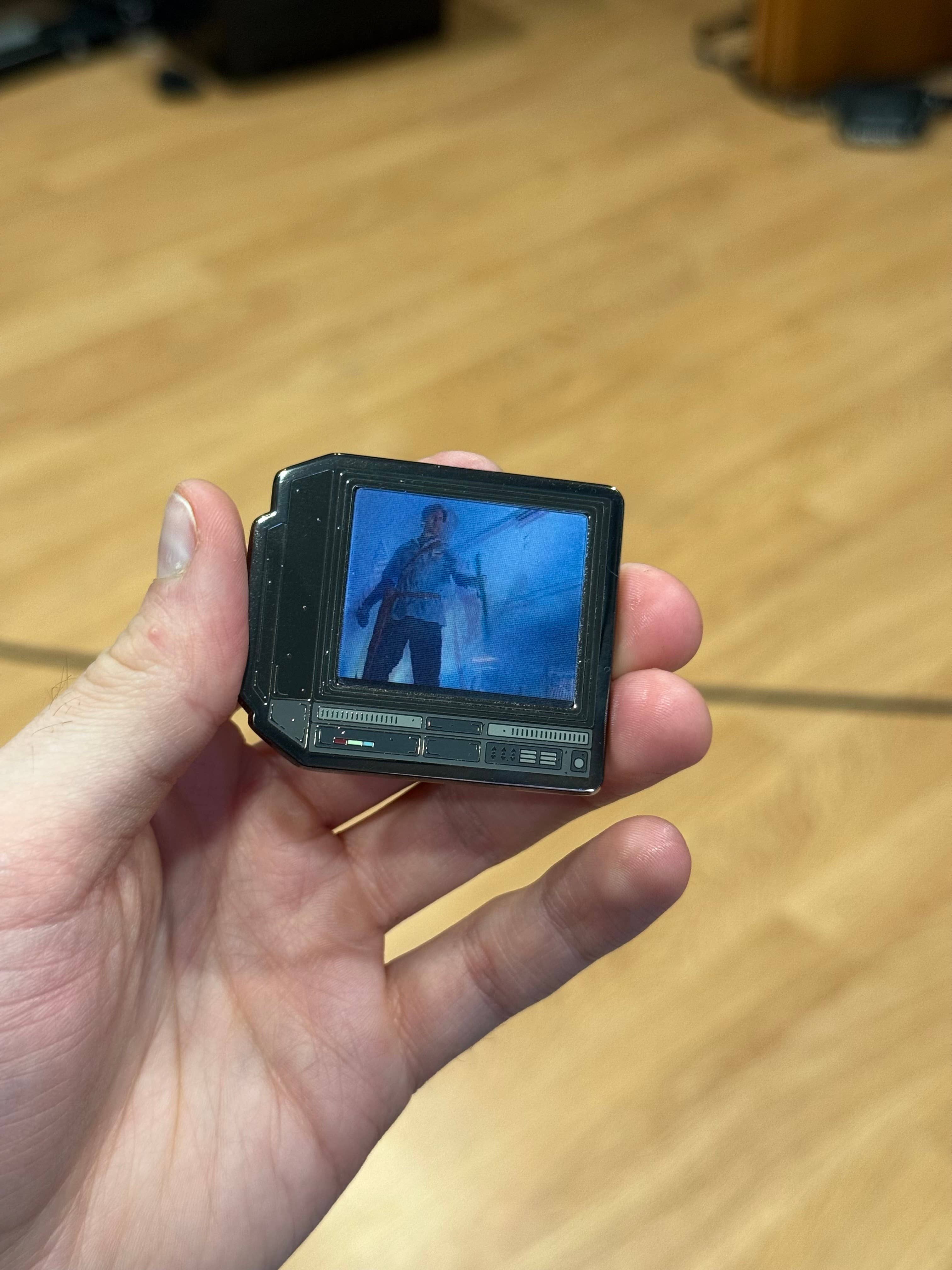 GoopyGoblins - Wholesale Lapel Pin/Button - 2.5" Lenticular Evil Dead CRTV Enamel Pin4