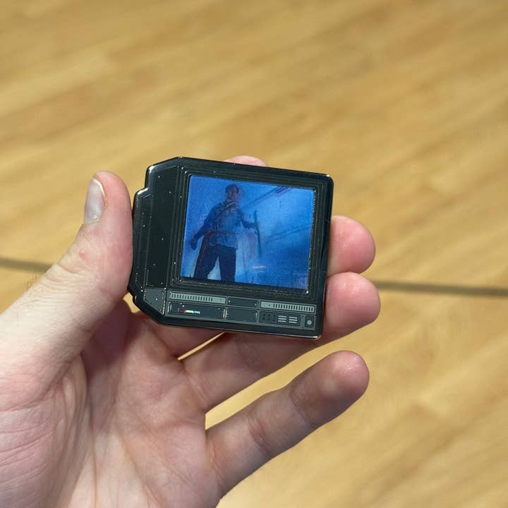 GoopyGoblins - Wholesale Lapel Pin/Button - 2.5" Lenticular Evil Dead CRTV Enamel Pin4