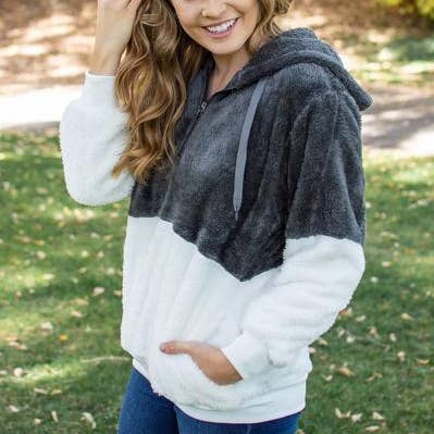 Sudadera con capucha Sherpa | Carbón para venta al por mayor de Rogue Society Apparel®️