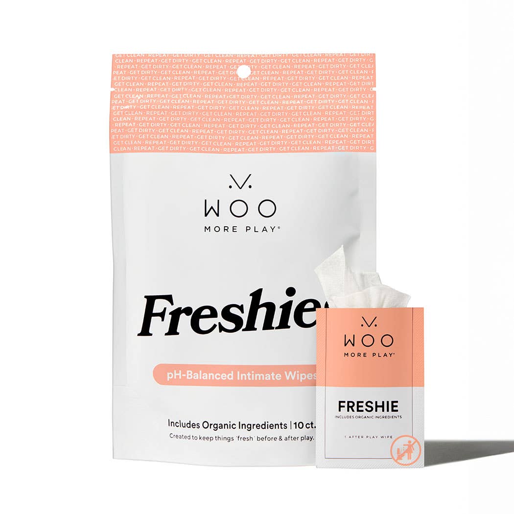 Woo More Play - Wholesale Intimate Cleanser/Wipe - Freshies Feminine Wipes (10 Count) -  Hypoallergenic Natural6