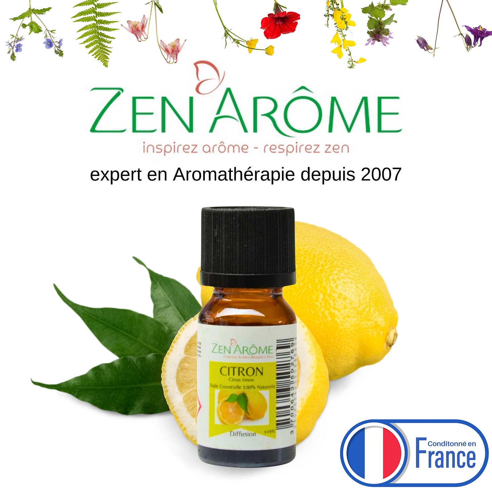Zen'Arôme - Wholesale Essential Oil - Lemon Essential Oil - 100% Natural - 10ml4