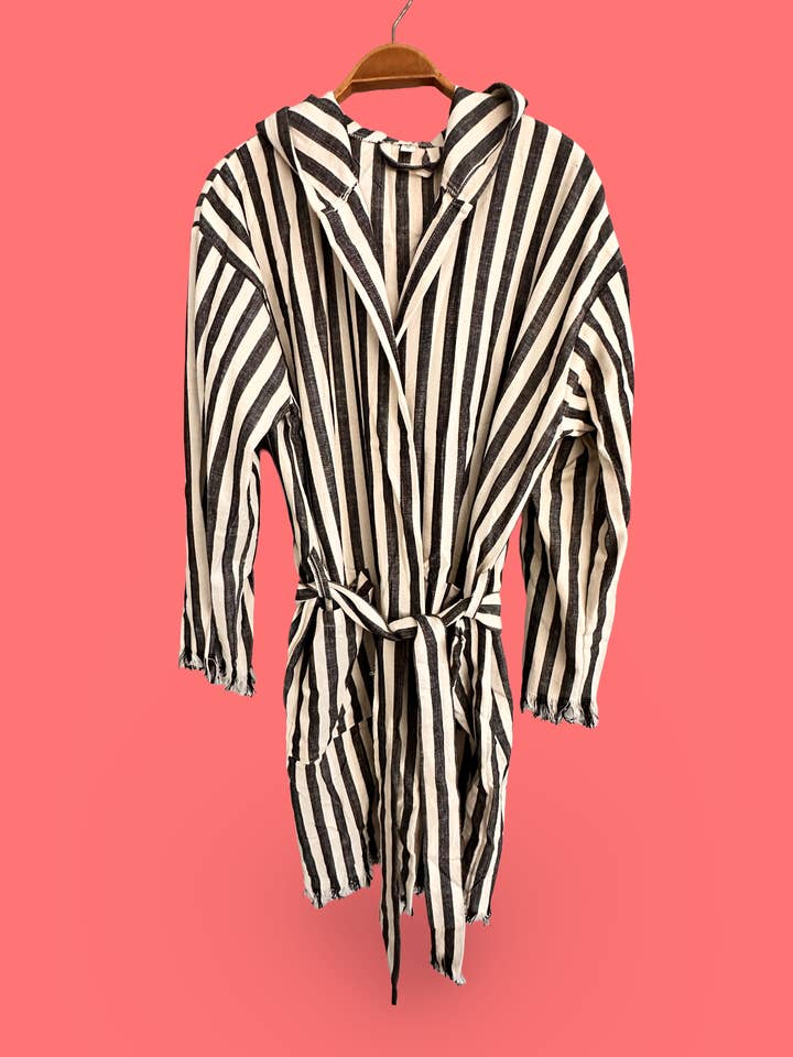 Buld&Co. - Wholesale Robe - Women's - Datca Striped Bathrobe, Beach Wear, Turkish Kaftan