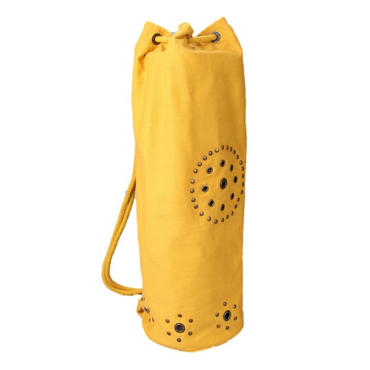 Chakra Rivet Design Pull chord Yoga Mat Bag for wholesale by OMSutra