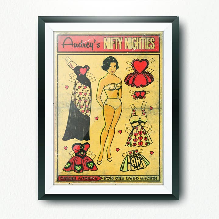 Left Of The Dial - Wholesale Art Print - Twin Peaks - Audrey Horne Vintage Comic 'Paper Doll'