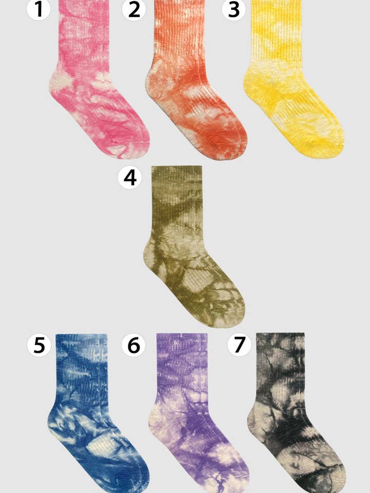Calcetines de compresión de mujer con diseño tie-dye para venta al por mayor de 7DAYSSOCKS