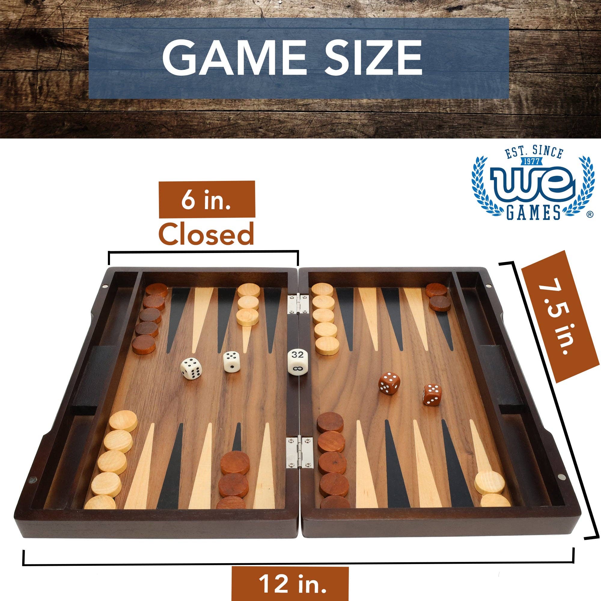 Wood Expressions - Wholesale Board Game - Backgammon Set - 12 in.4