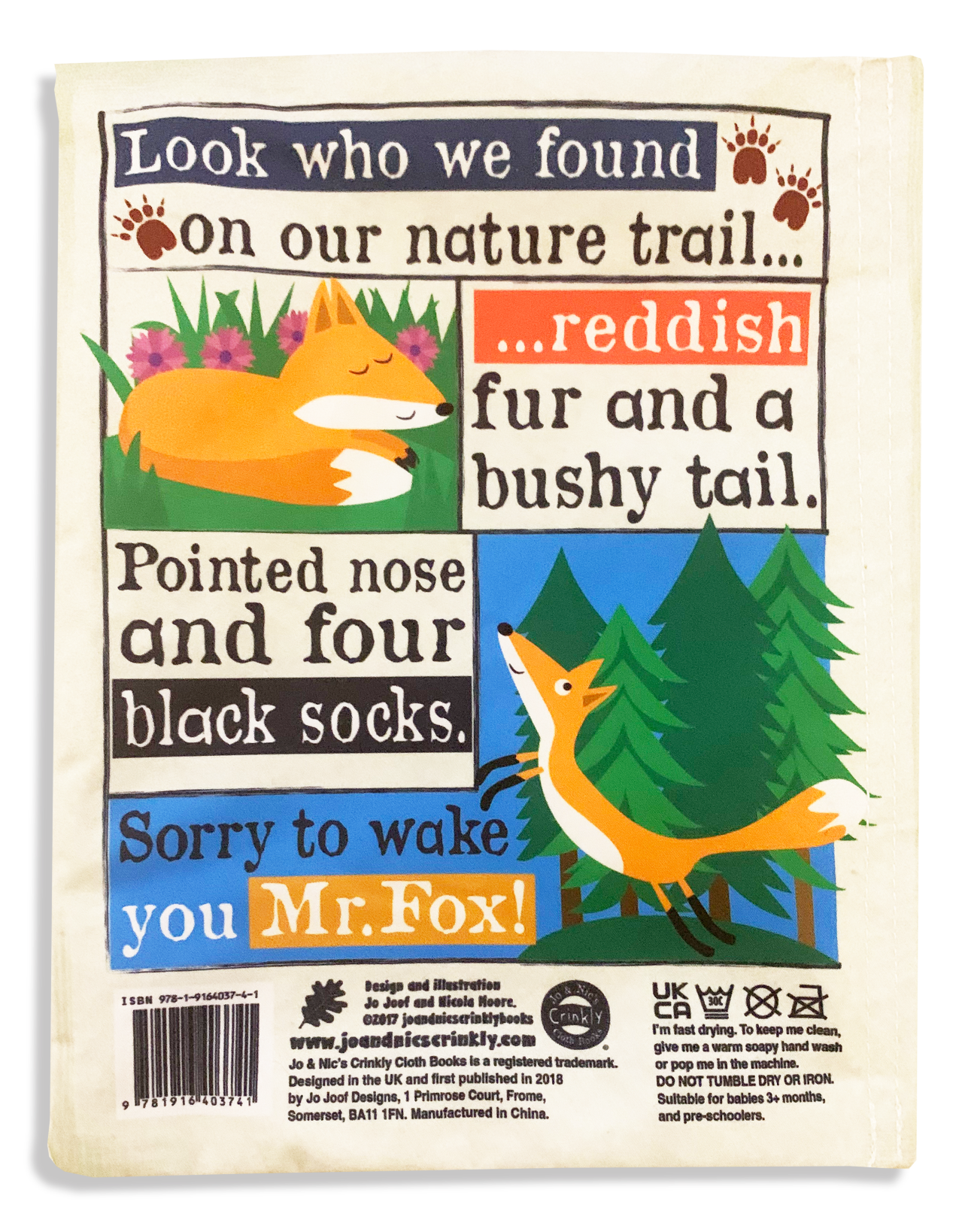 Jo & Nic's Crinkly Cloth Books – wholesale Baby and toddler book (0–2) – Nursery Times Crinkly Newspaper - Nature Trail1