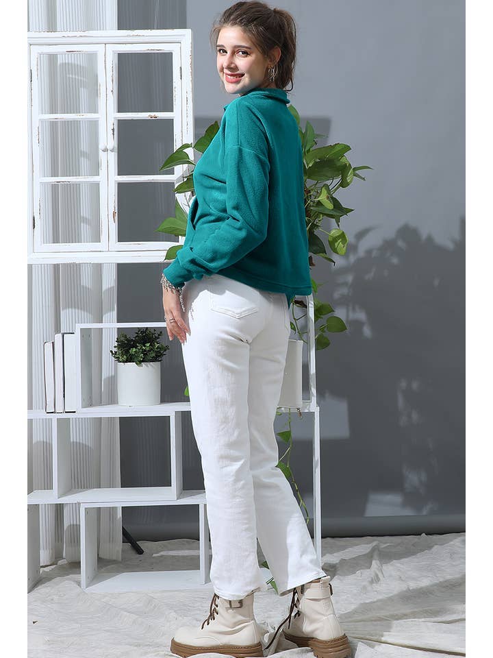 Lily Clothing - Wholesale Fleece - Women's - NECK HALF ZIP UP FLEECE PULLOVER ANORAK JACKET11