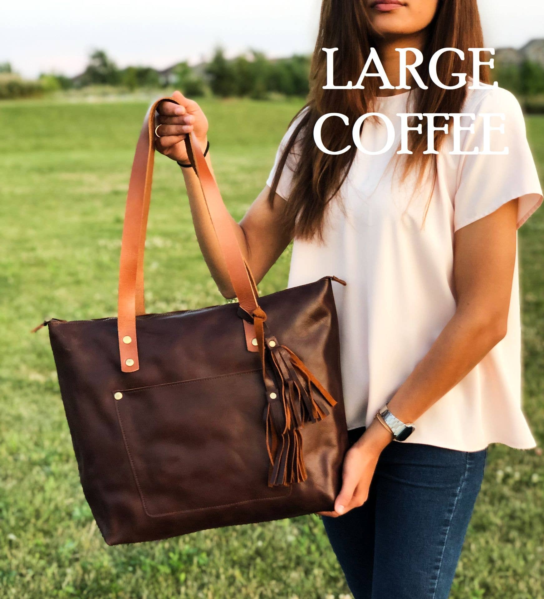 Hides - Vente Tote bag – femme - Sac en cuir avec fermeture éclair4