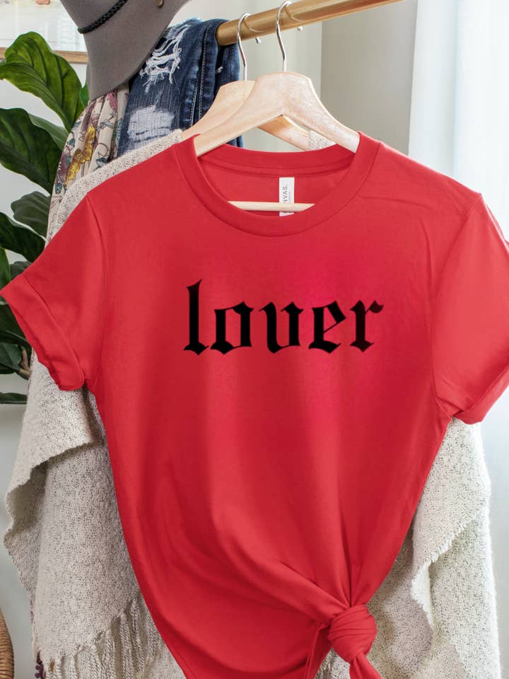 Red Lover T-shirt Rock n Roll Tee Alternative Clothiing for wholesale by Pretty Attitude Clothing