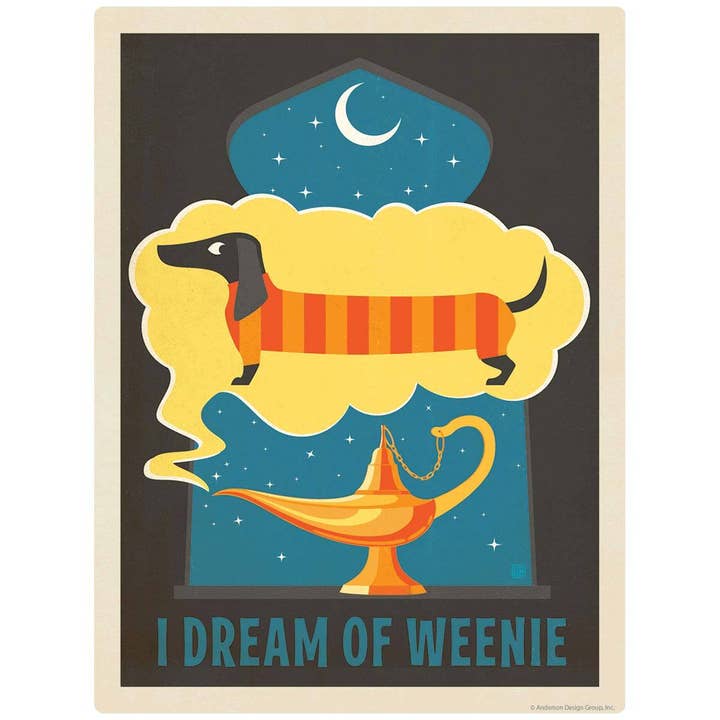 RetroPlanet - Wholesale Wall Decal/Stickers - I Dream Of Weenie Dog Wall Decal