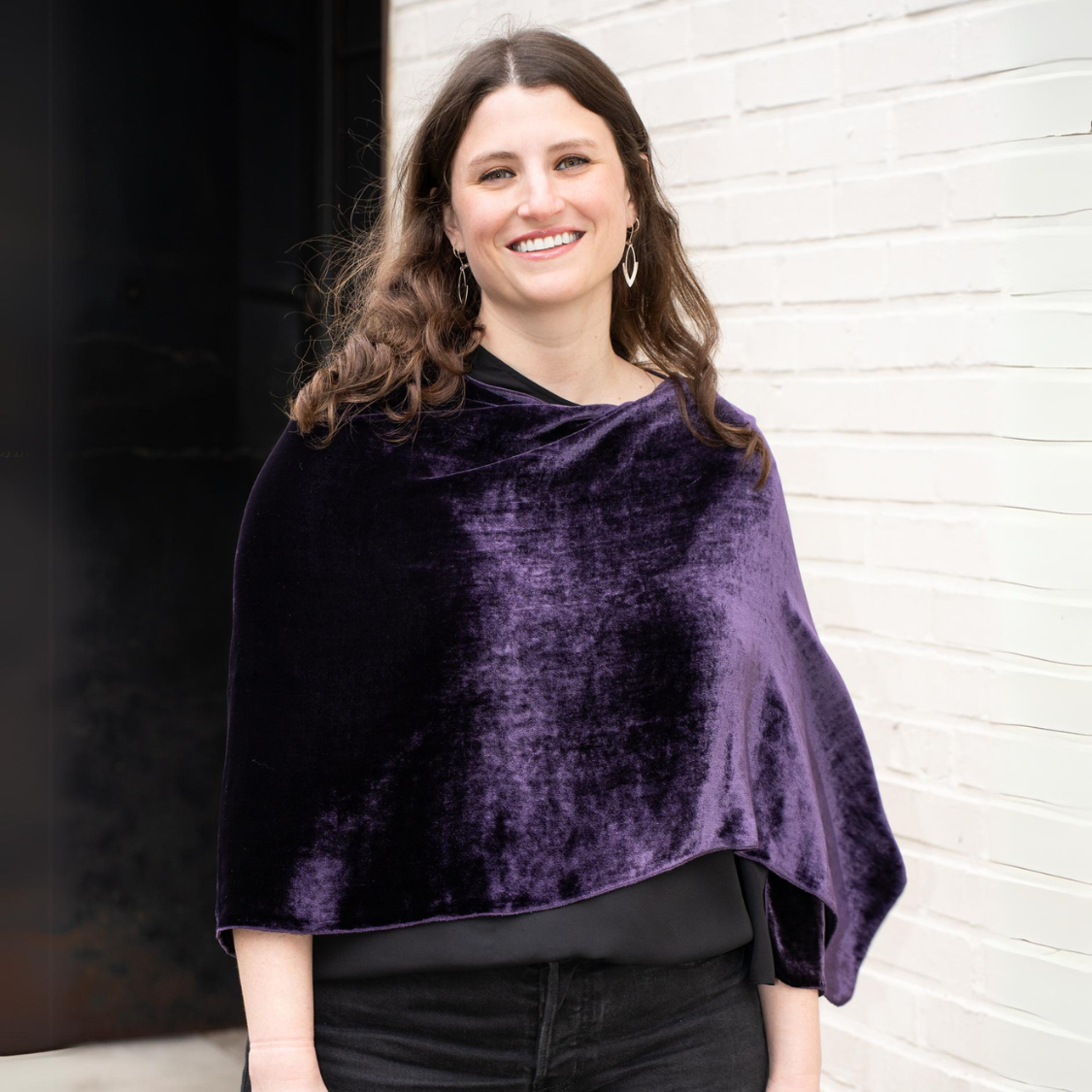 Dana Herbert - Vente Poncho – femme - Poncho en velours de soie fait main à Portland10