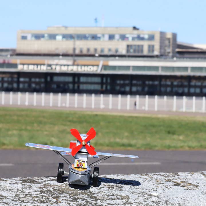 Tribal Trade GmbH - Wholesale Decorative Figurine - Tin toy airplane with double propeller tin airplane6