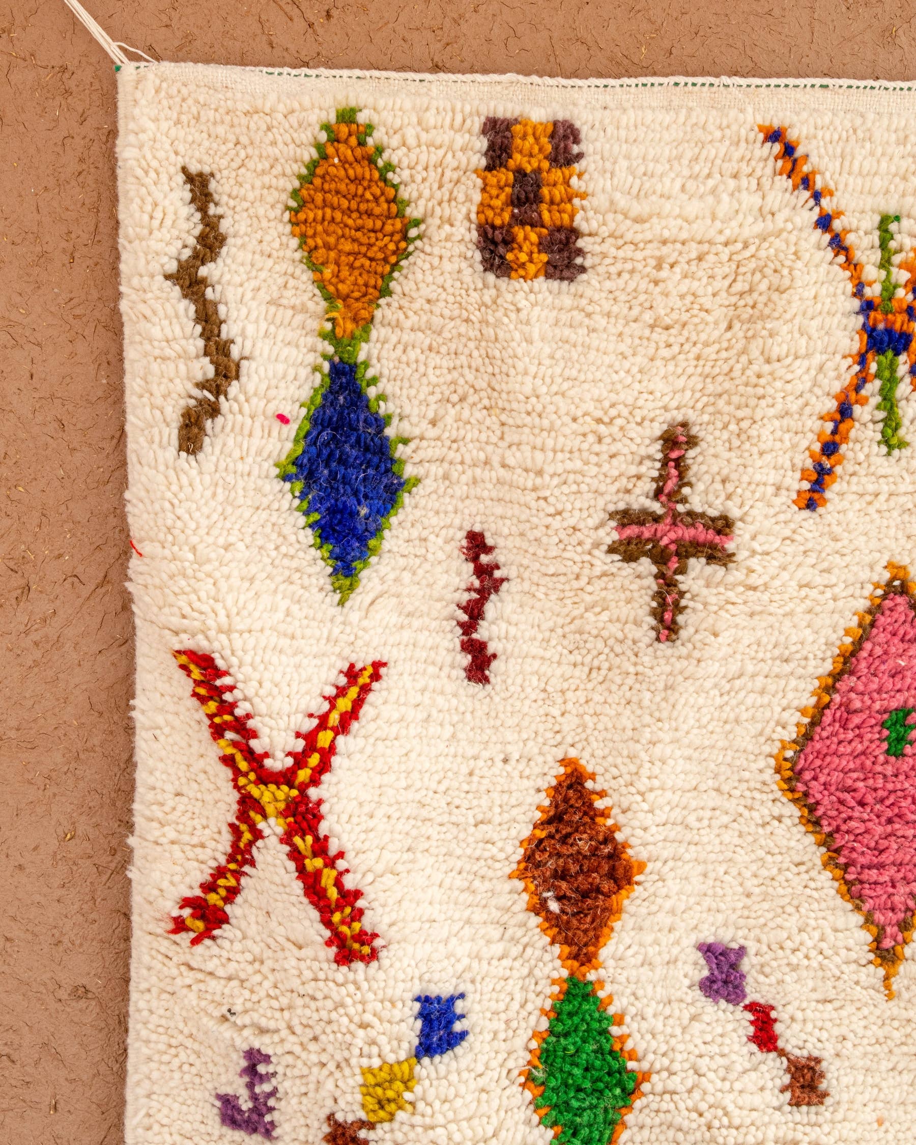 Maison Berber - Wholesale Area Rug - Handwoven Boujaad Wool Rug – Multicolour Symbols – Rug 151