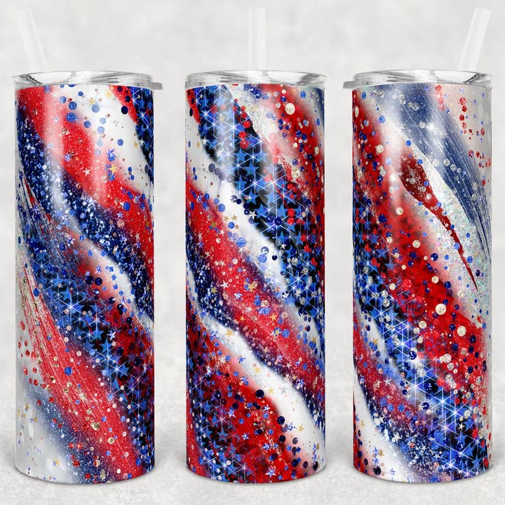 Rot Weiß Blau Becher, Unabhängigkeitstag Becher, 20 oz für den Großhandel von Dm Crafting