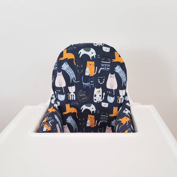 Highchair cushion cover cats for wholesale by Ari Collective