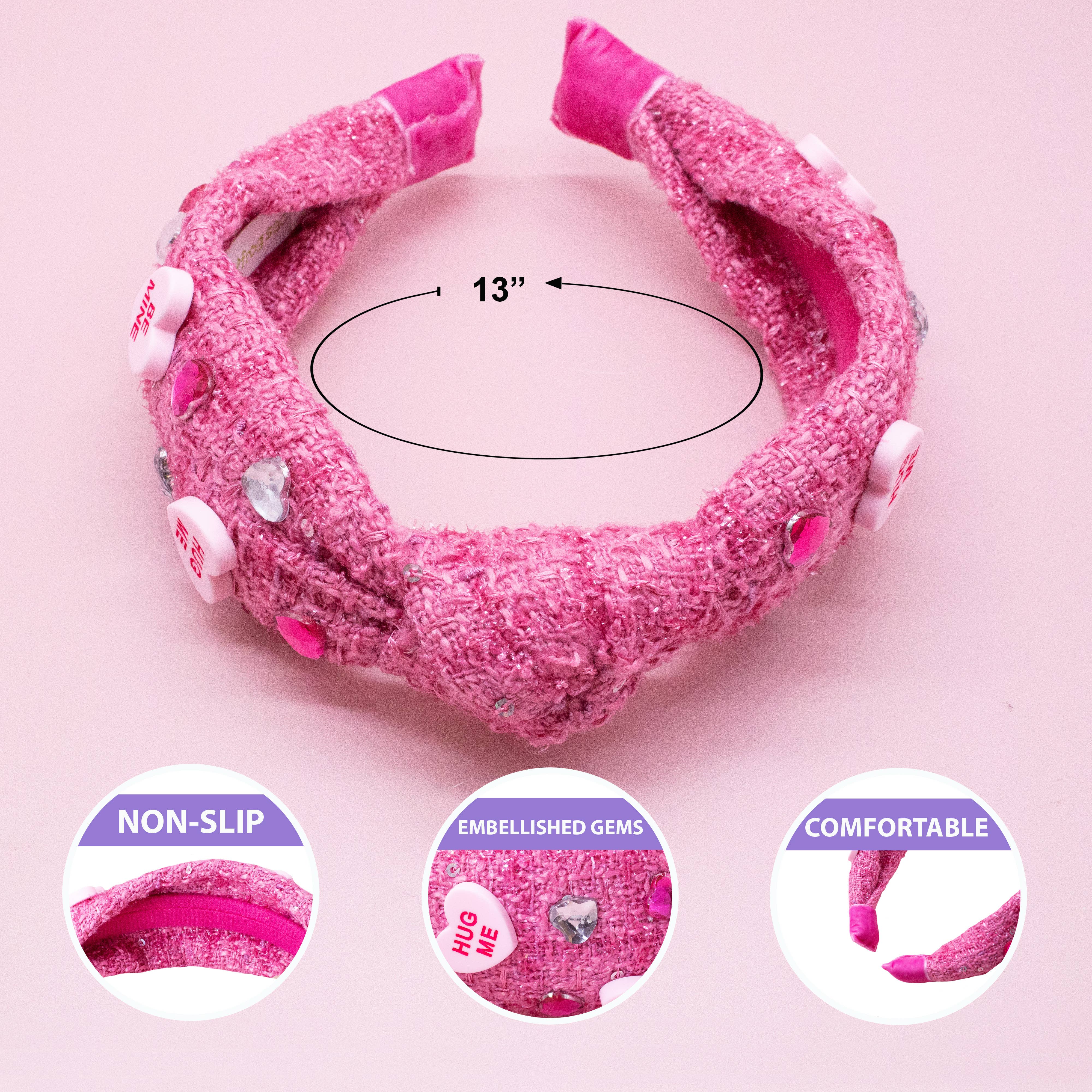 Frog Sac - Vente Serre-tête – enfant - Bandeau noué orné pour enfants - Cœur de Saint-Valentin bonbon6