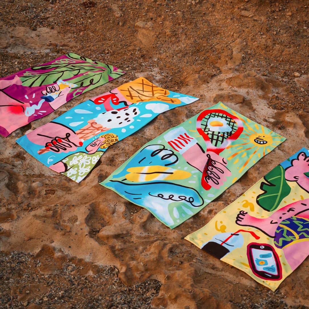 Redy. - Wholesale Beach Towel - Drip Me Baby Illustrated Beach Towel (70x140cm)7