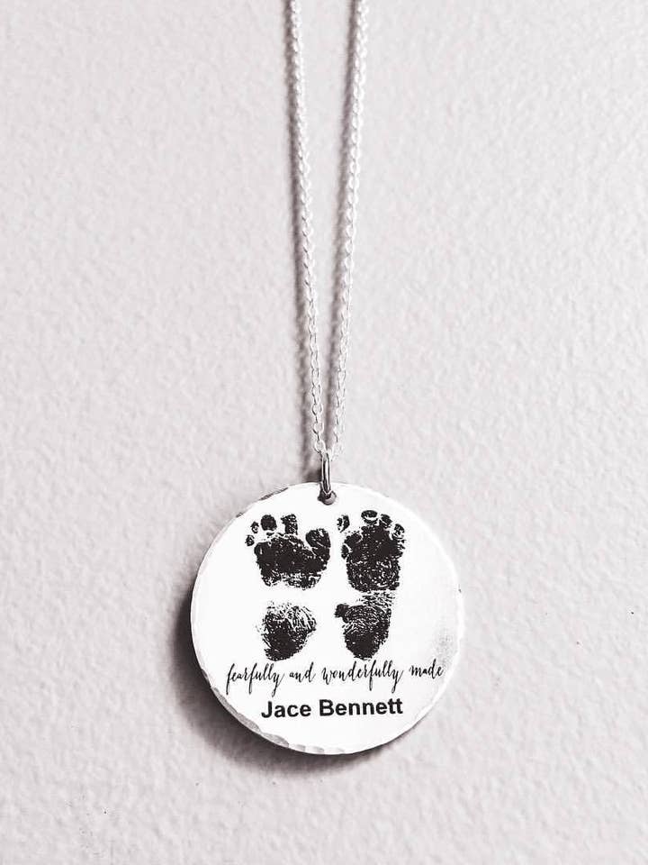 Handstil Halsband, 3/4" Cirkel på 18" kedja för wholesale av Shinelife