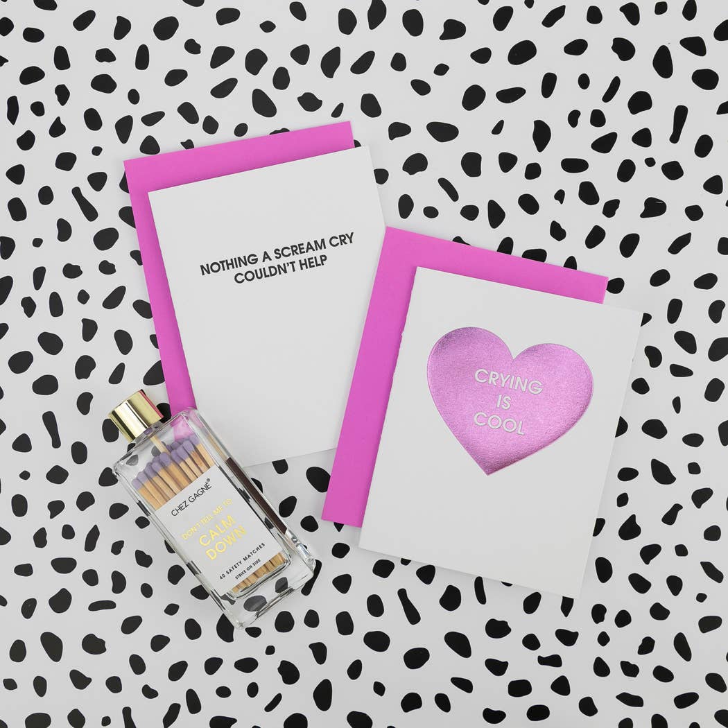 Chez Gagné - Wholesale Matches - Don't Tell Me To Calm Down - Glass Bottle Safety Matches - Lavender3