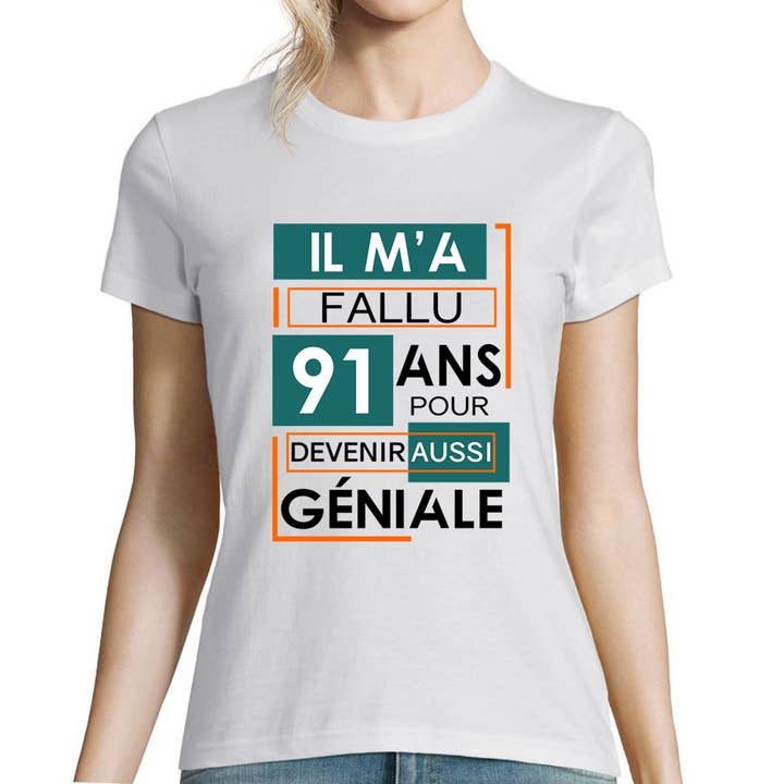 Women's 91st Birthday T-Shirt for wholesale by Planetee