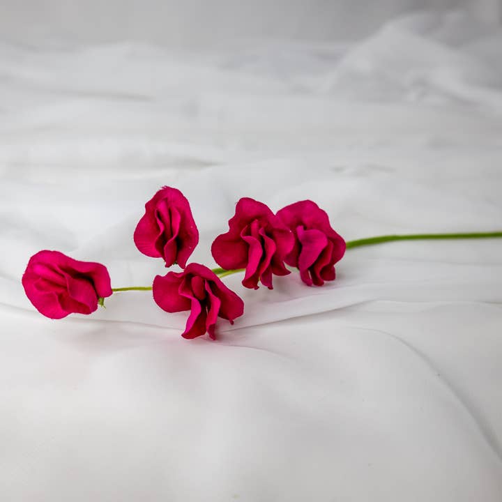 Realistic Artificial Flowers - Wholesale Artificial flowers - Fuchsia Sweet Pea - Realistic Artificial Flowers 4