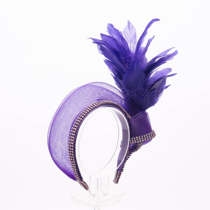 KaKyCo - Wholesale Fashion Headband - Women's - Feather, Rhinestone, Crinoline Embellished Headband | AJ849H9