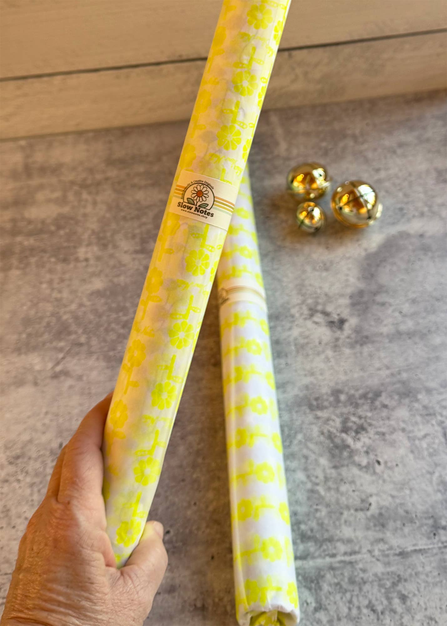 Slow Notes - Vente Feuille de papier cadeau - Papier d'emballage kraft double face – Étoiles et rayures8